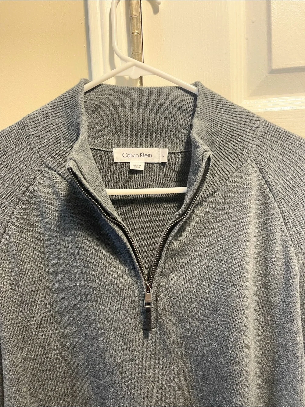 100% Authentic Calvin Klein Men's Quarter-Zip Mock Neck Sweater